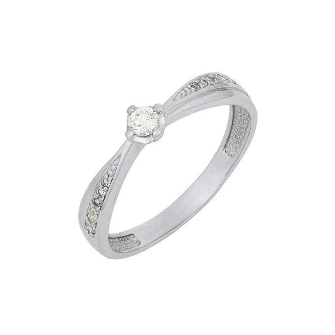 Кольцо из золота 585 пробы c бриллиантами