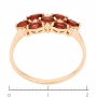Кольцо из красного золота 585 пробы c фианитами и 7 гранатами Л73019521 фото 3