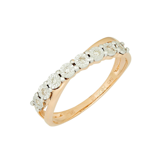 Кольцо из золота 585 пробы c бриллиантами, Л 1912 0810 за 29500