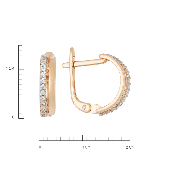 Серьги из золота 585 пробы c фианитами, К 0000 4110 за 19300