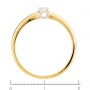 Кольцо из комбинированного золота 585 пробы c 1 бриллиантом Л22114704 фото 4