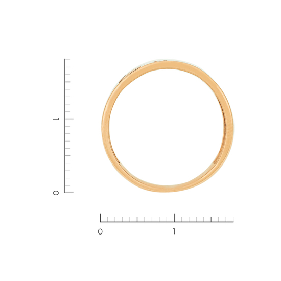 Кольцо из красного золота 585 пробы c фианитами, Л29120129 за 21600