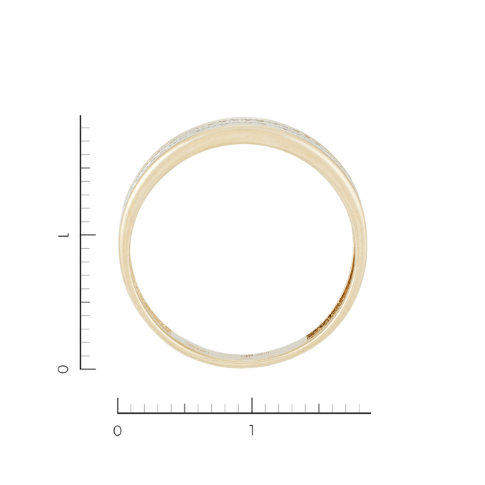 Кольцо из золота 585 пробы c 50 бриллиантами, Л 4709 8877 за 22050