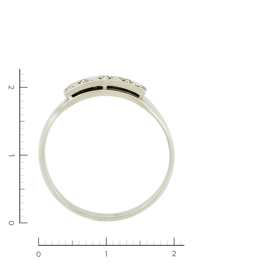Кольцо из белого золота 750 пробы c 4 бриллиантами, Л29122325 за 21750