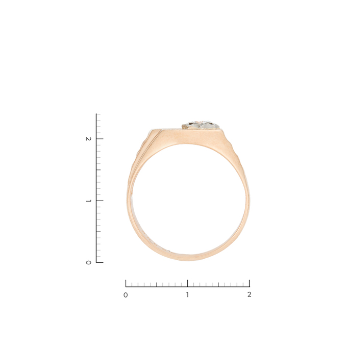Кольцо из золота 583 пробы c 1 бриллиантом