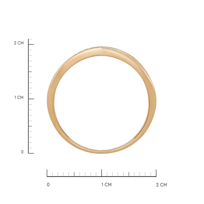 Кольцо из золота 585 пробы c бриллиантами, Л 2212 9509 за 22750