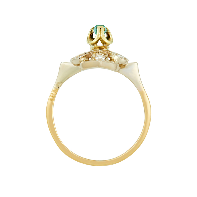 Кольцо из золота 750 пробы c изумрудом и бриллиантами, Л 2811 5725 за 79730