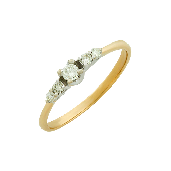 Кольцо из золота 585 пробы c бриллиантами, Л 4710 6411 за 23200