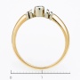 Кольцо из комбинированного золота 585 пробы c 1 бриллиантом Л39072428 фото 4