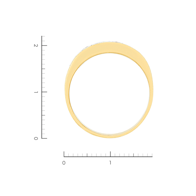 Кольцо из желтого золота 750 пробы c 16 бриллиантами, Л 0514 2850 за 89000