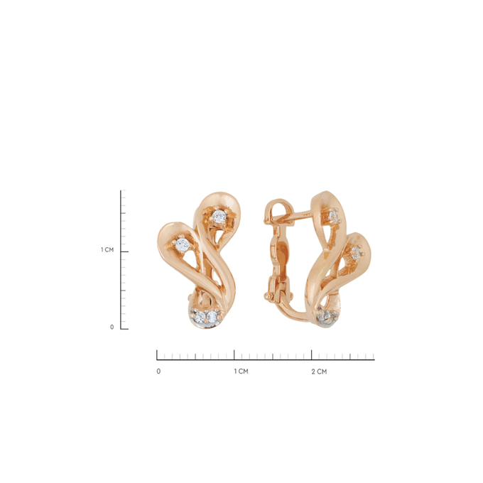 Серьги из золота 585 пробы c фианитами, Л 3506 8122 за 35520
