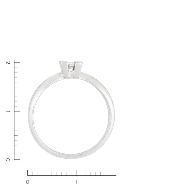 Кольцо из золота 585 пробы c 1 бриллиантом, Л 2010 4697 за 21350