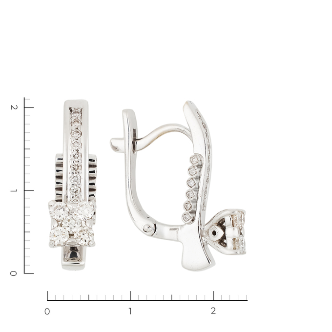 Серьги из золота 585 пробы c 52 бриллиантами, К 0000 1617 за 67900