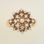 Кольцо из комбинированного золота 500 пробы c 25 бриллиантами 113238 фото 2