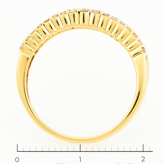 Кольцо из желтого золота 585 пробы c 34 бриллиантами, Л28081742 за 27000