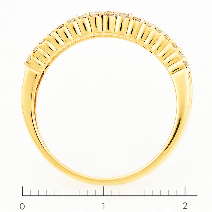 Кольцо из желтого золота 585 пробы c 34 бриллиантами, Л 2808 1742 за 27000