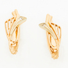 Серьги из золота 585 пробы c фианитами