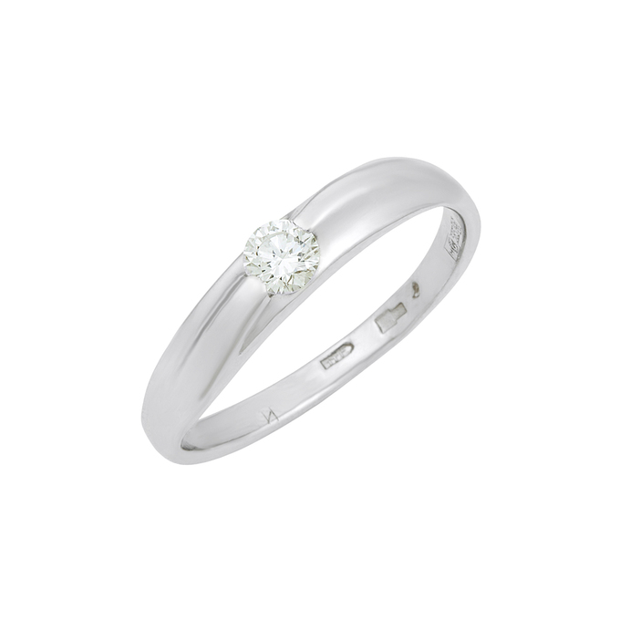 Кольцо из золота 585 пробы c бриллиантом