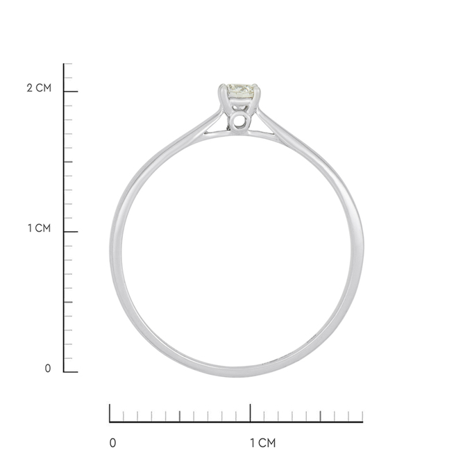 Кольцо из золота 585 пробы c бриллиантом, Л 7001 1149 за 23600