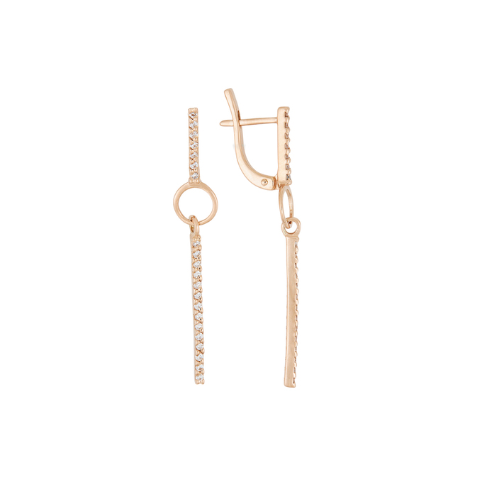 Серьги из золота 585 пробы c 42 бриллиантами, Л 0408 4173 за 44800