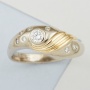 Кольцо из комбинированного золота 750 пробы c 8 бриллиантами Л33070375 фото 2