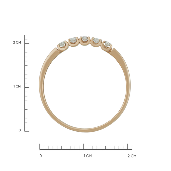 Кольцо из золота 585 пробы c бриллиантами, Л 4608 2568 за 23600