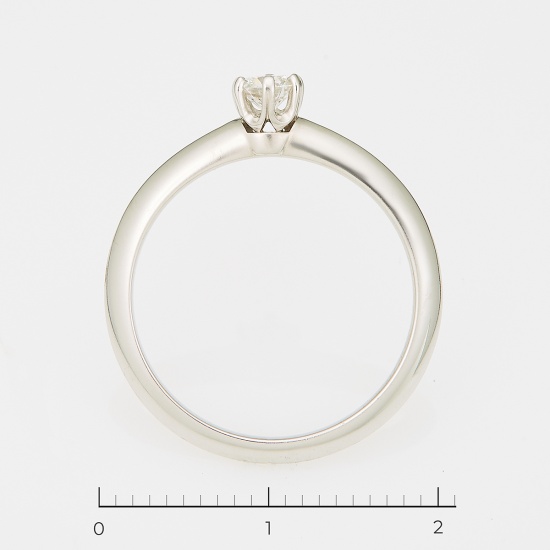 Кольцо из белой платины 950 пробы c 1 бриллиантом, Л39060112 за 139000