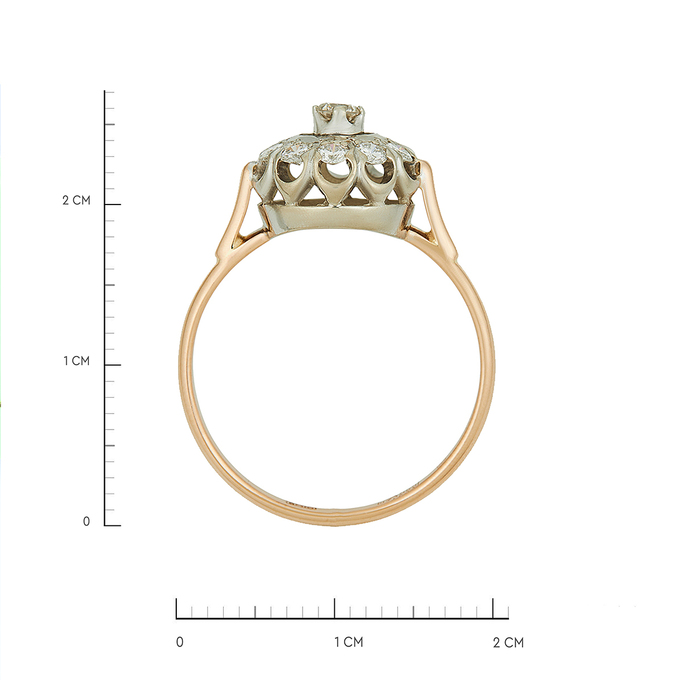 Кольцо из золота 585 пробы c бриллиантами, Л 3309 6596 за 73200