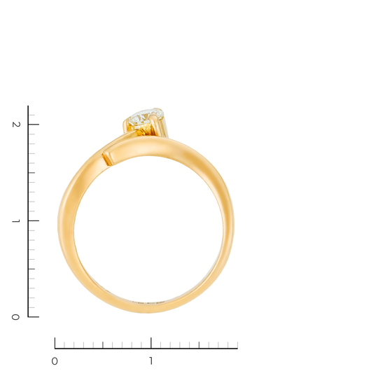 Кольцо из красного золота 750 пробы c 1 бриллиантом, Л28085950 за 46000