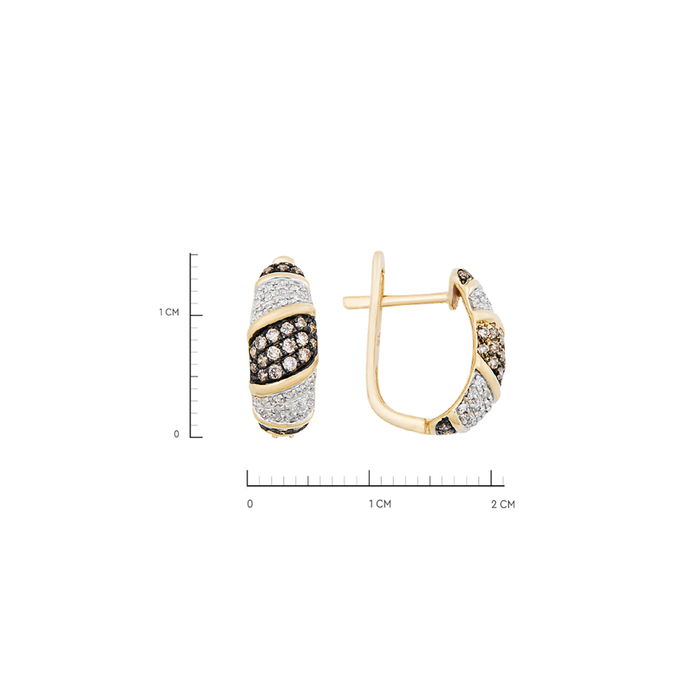 Серьги из золота 585 пробы c бриллиантами, К 0000 4156 за 45400
