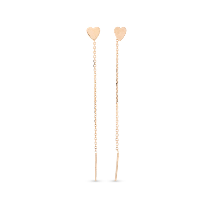 Серьги из красного золота 585 пробы