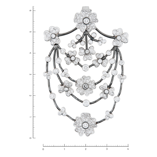 Подвеска из белого золота 750 пробы c 208 бриллиантами, Л28096922 за 390000