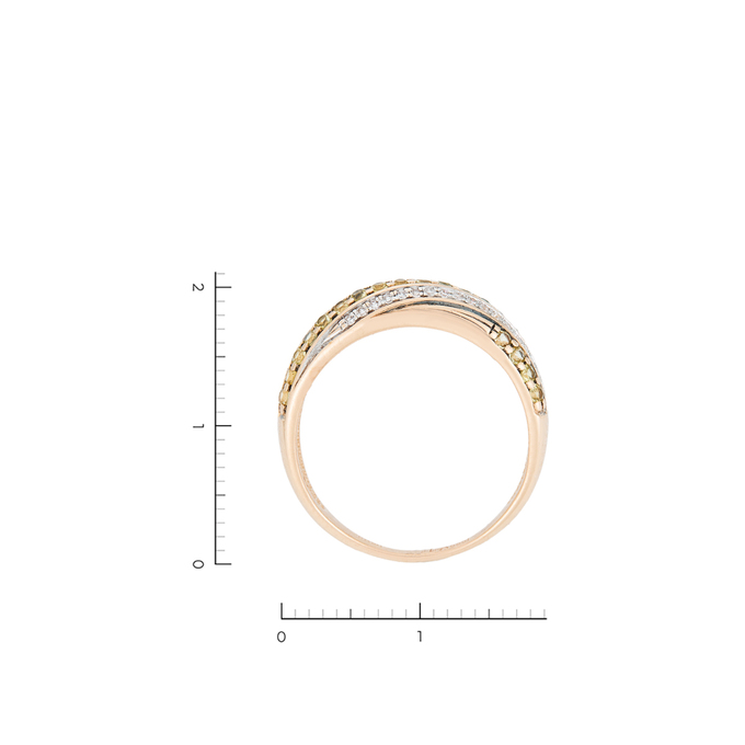 Кольцо из золота 585 пробы c 38 бриллиантами и 26 цвет. сапфирами, Л 4306 2651 за 31120