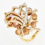 Кольцо из комбинированного золота 585 пробы c фианитами и камнями синтетическими Л09100493 фото 1