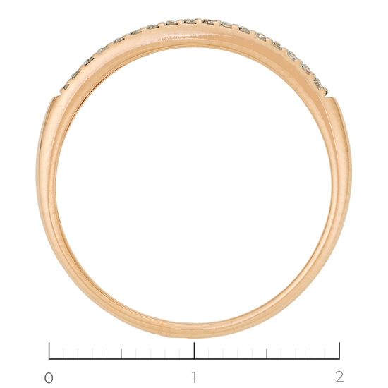 Кольцо из красного золота 585 пробы c 34 бриллиантами, Л29108811 за 9900