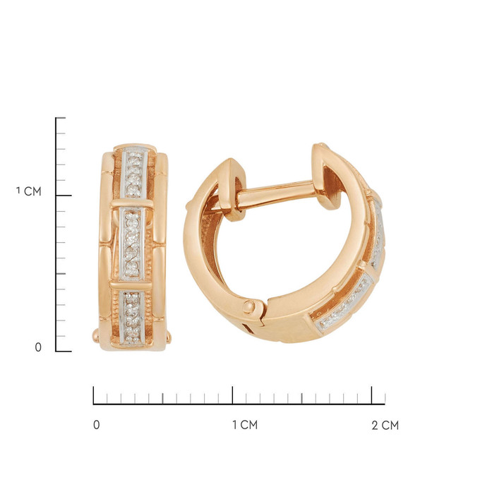 Серьги из золота 585 пробы с бриллиантами, Ц О007 5443 за 34400