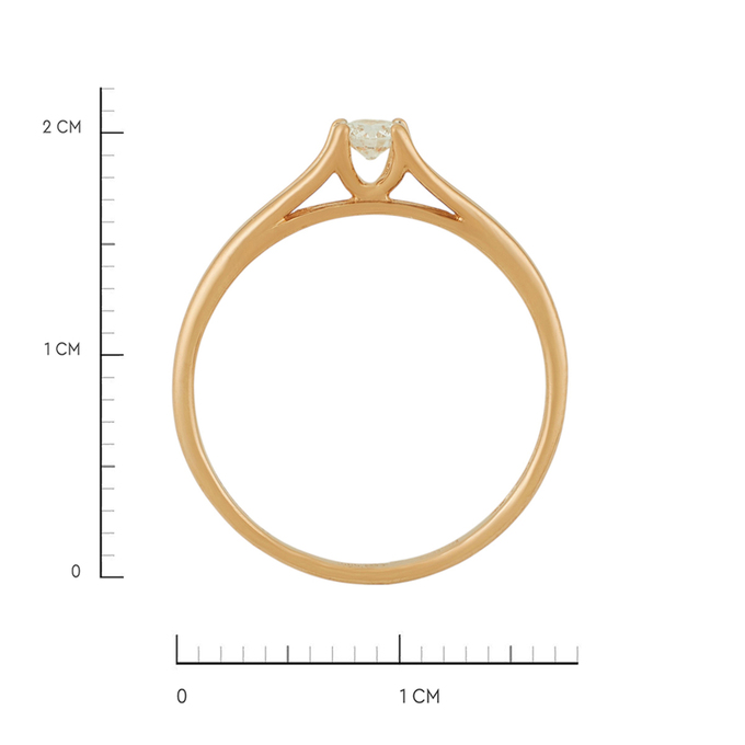 Кольцо из золота 585 пробы c бриллиантом, Л 5500 9181 за 22320