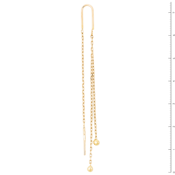 Серьги из красного золота 585 пробы