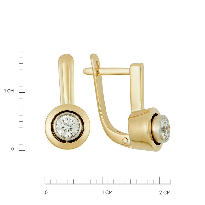 Серьги из золота 585 пробы c бриллиантами, Ц О007 1208 за 147120