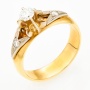 Кольцо из комбинированного золота 750 пробы c 3 бриллиантами Л06139821 фото 1