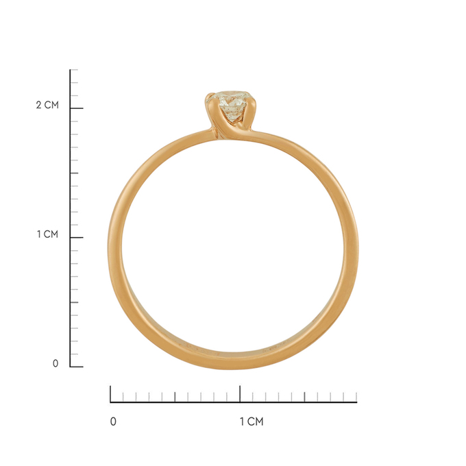 Кольцо из золота 585 пробы c бриллиантом, Л 5104 2069 за 27120