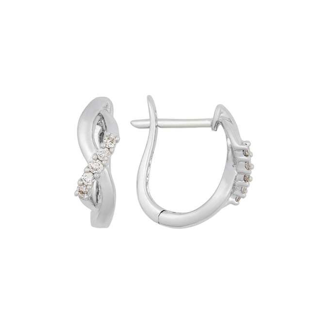 Серьги из золота 585 пробы c бриллиантами