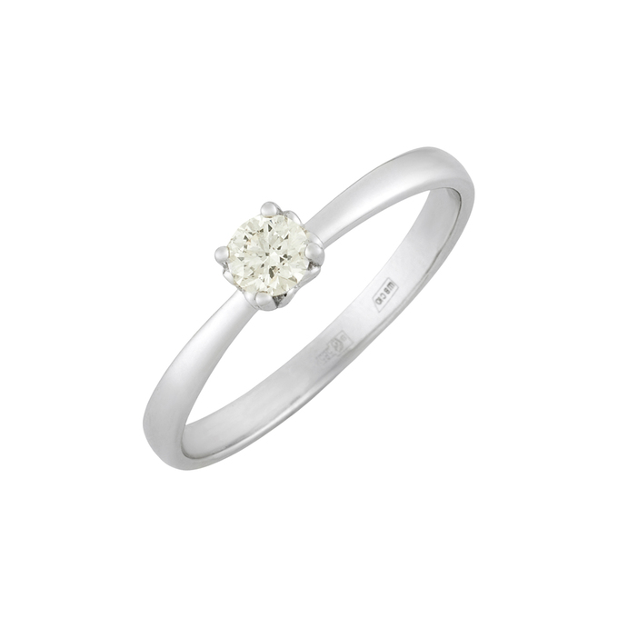 Кольцо из золота 585 пробы c бриллиантом, Л 6002 5621 за 31600