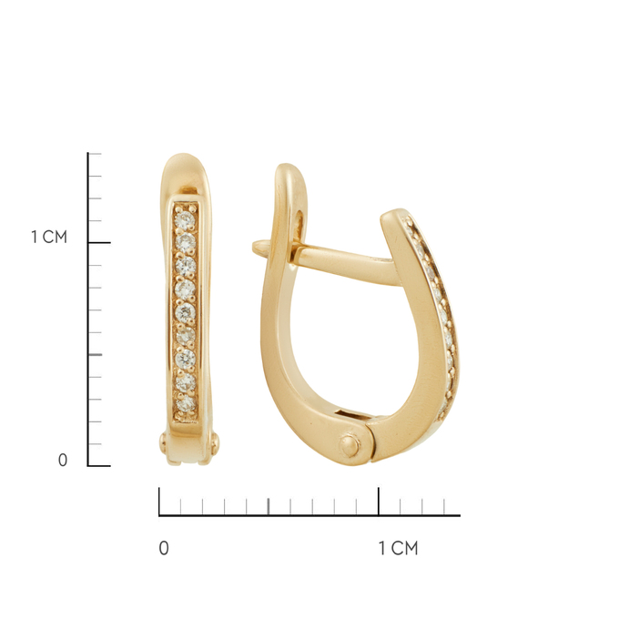 Серьги из золота 585 пробы c бриллиантами, Л 1614 5879 за 22240