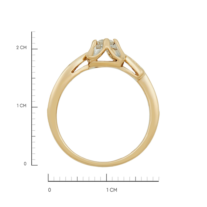 Кольцо из золота 585 пробы c бриллиантами, Л 2212 5962 за 37200