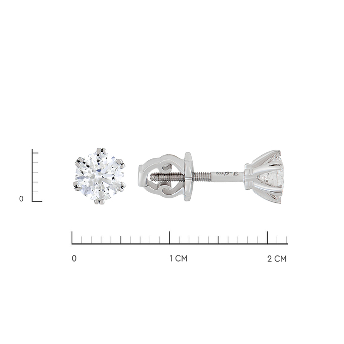 Серьги из золота 750 пробы с бриллиантами, Ц О007 3660 за 230000