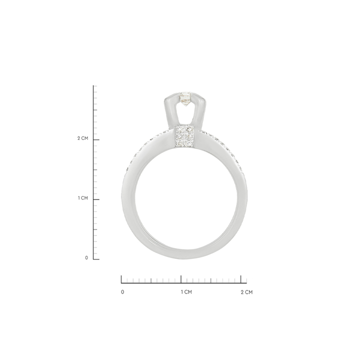 Кольцо из золота 585 пробы c бриллиантами, Л 2811 6981 за 131530