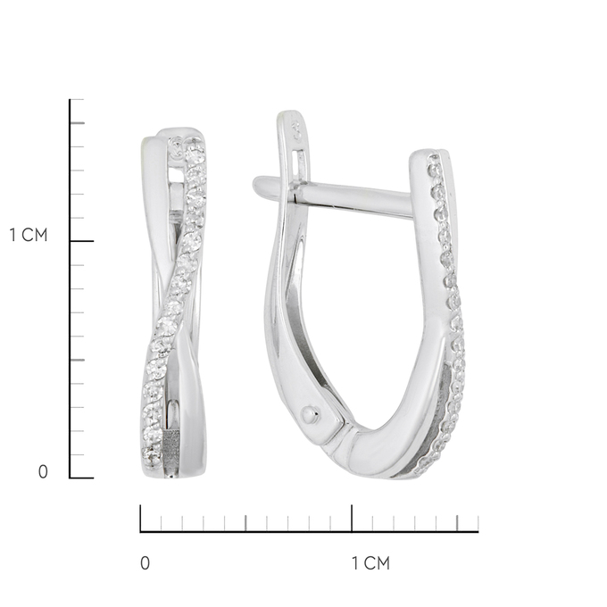Серьги из золота 585 пробы c бриллиантами, Ц О007 1130 за 19000