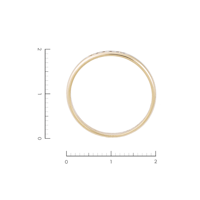 Кольцо из желтого золота 585 пробы c 5 бриллиантами, Л 6102 3975 за 13200