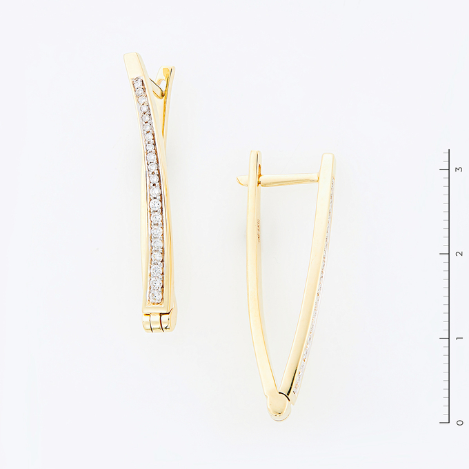 Серьги из золота 585 пробы c бриллиантами, Л 3908 9710 за 67900